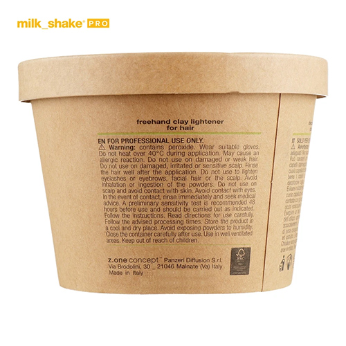 پودر دکلره میلک شیک مدل Lightener Level 4 وزن 400 گرم رنگ الماسی