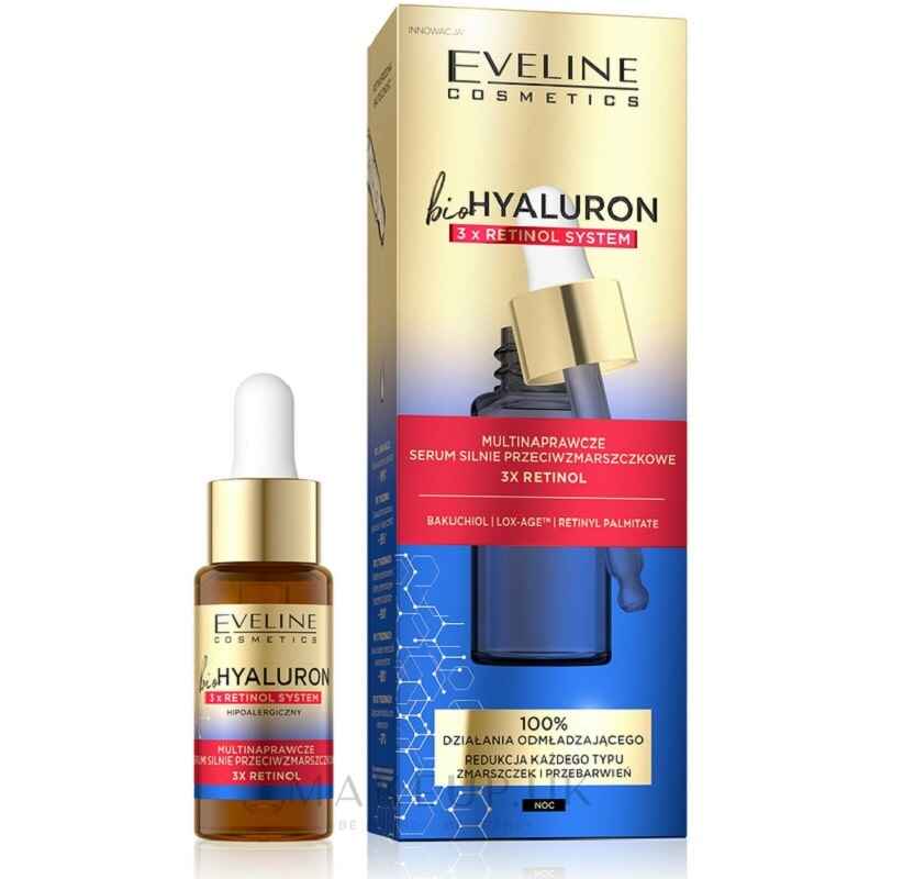 سرم بایو هیالورونیک اسید اولاین EVELINE مدل BIO HYALURON حجم 18 میل
