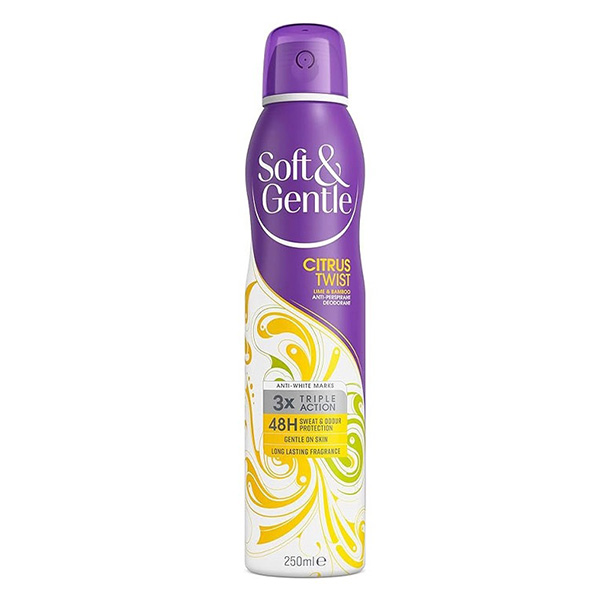 اسپری ضد تعریق 48 ساعته سافت اند جنتل مدل CITRUS TWIST حجم 250 میل
