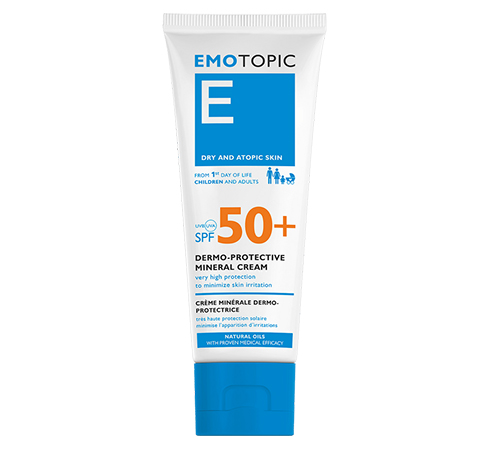 کرم ضد آفتاب بی رنگ مینرال درمو محافظ اموتوپیک فارماسریز SPF 50 محافظت بسیار بالا 75 میل