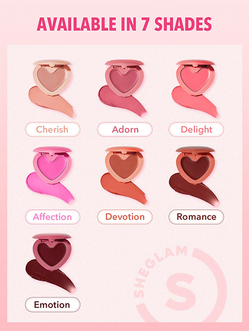 رژگونه کرمی قلبی شیگلم Playing Cupid مدل Adorn