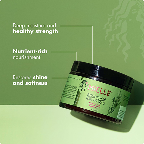 ماسک مو تقویت کننده میله Mielle Rosemary Mint ضد ریزش 340 گرم