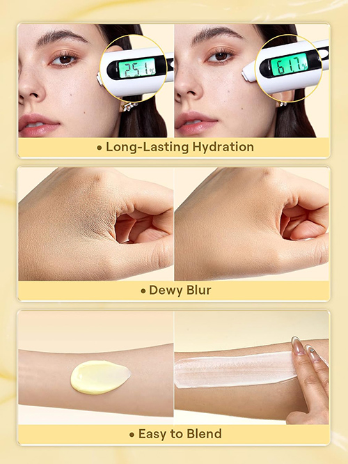 پرایمر آبرسان قوی مدل BUTTERY GLOW مناسب پوست خشک تا نرمال