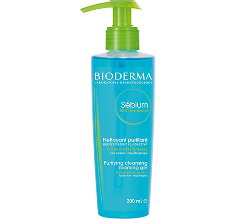 ژل شستشوی صورت پوست چرب بایودرما مدل Sebium Gel Moussant حجم 200 میل