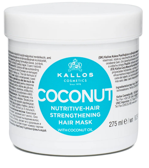 ماسک مو تغذیه کننده مجارستانی کالوس Kallos Coconut حاوی روغن نارگیل 275 میل