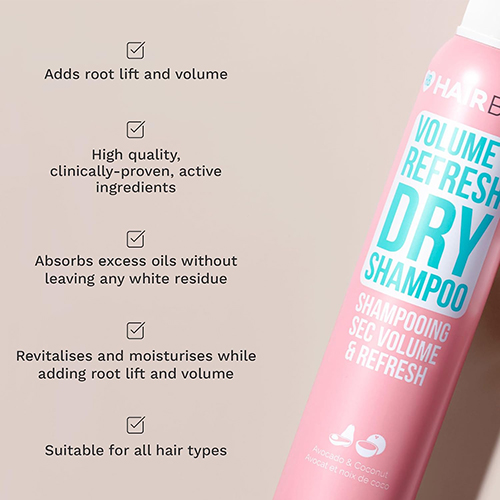 شامپو خشک هیربرست HairBurst مدل Volume & Refresh حجم 200 میلی‌لیتر