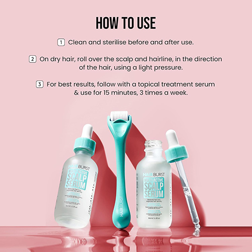 درمارولر هیربرست 0.25 رشد مجدد و ضدریزش مو HAIR BURST Scalp Roller