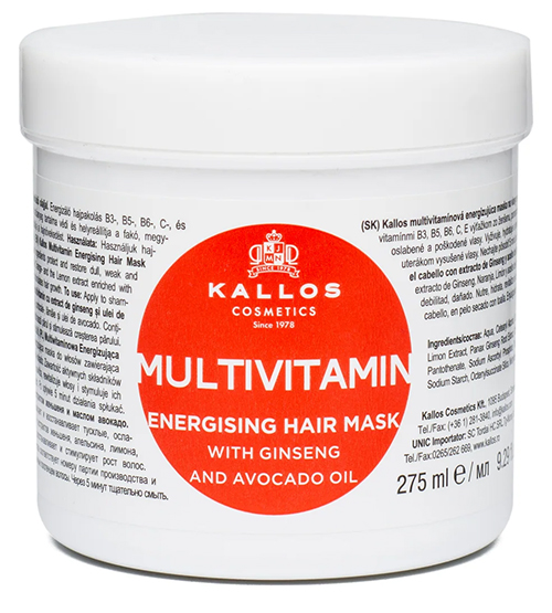 ماسک مو مولتی ویتامین کالوس KJMN حاوی عصاره جینسینگ و روغن آووکادو 275 میل