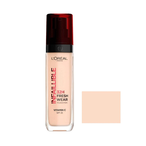 کرم پودر مایع Spf 25 مدل Infaillible 32H شماره 145 مناسب برای انواع پوست