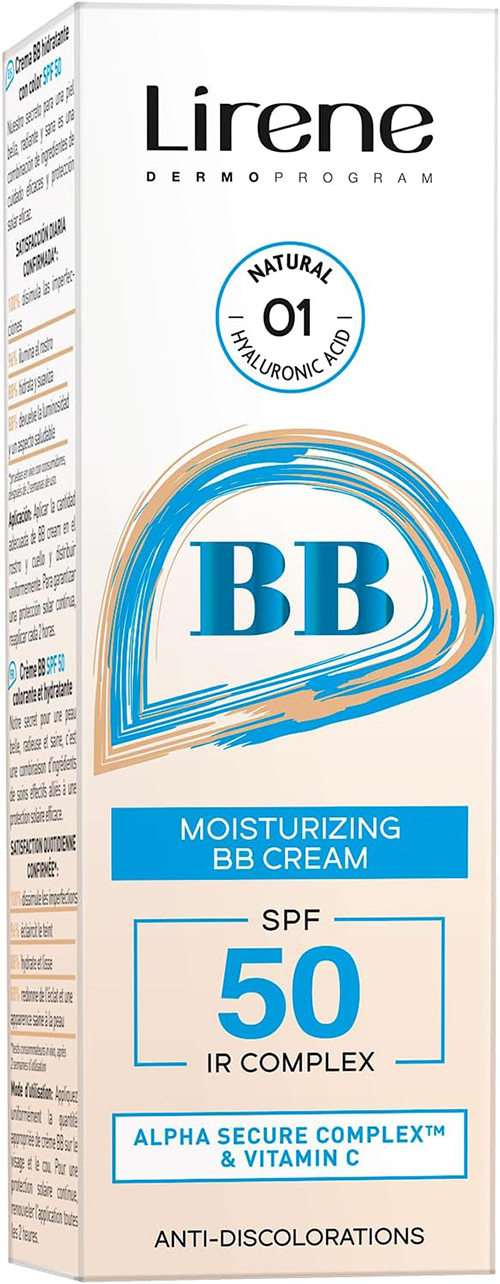 بی بی کرم لیرن Moisturizing SPF 50 رنگ طبیعی 30 میل