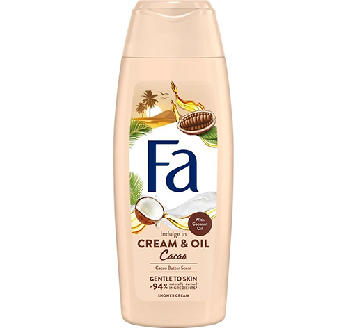 ژل شستشوی بدن و کرم شاور فا مدل Cream & Oil Cacao حجم 250 میل