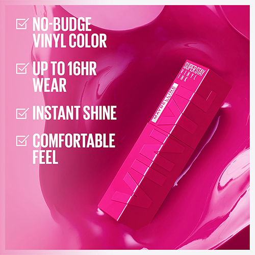 رژ لب مایع براق میبلین Maybelline Super Stay Vinyl Ink شماره 155 Upbeat