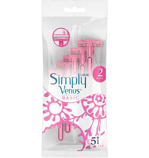 ژیلت ونوس بانوان مدل Simply Venus Basic بسته 5 عددی