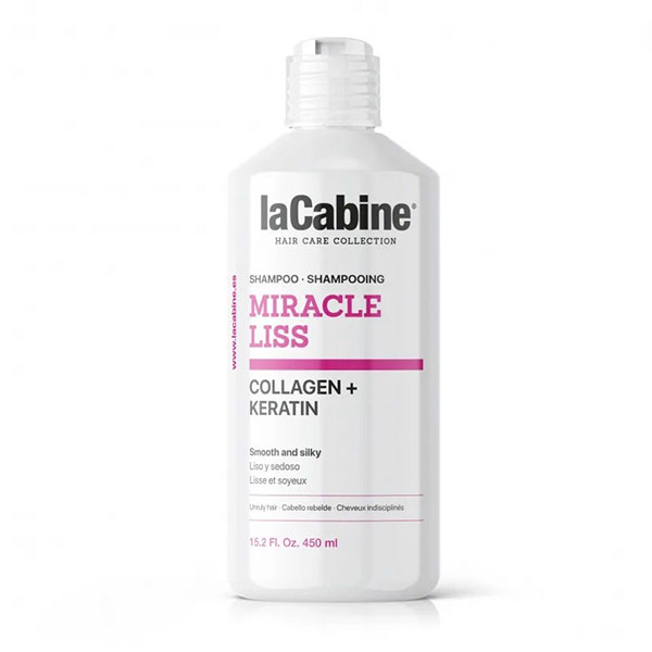  شامپو صاف‌کننده موهای وز و نافرمان لاکابین Miracle Liss حجم 450 میل 
