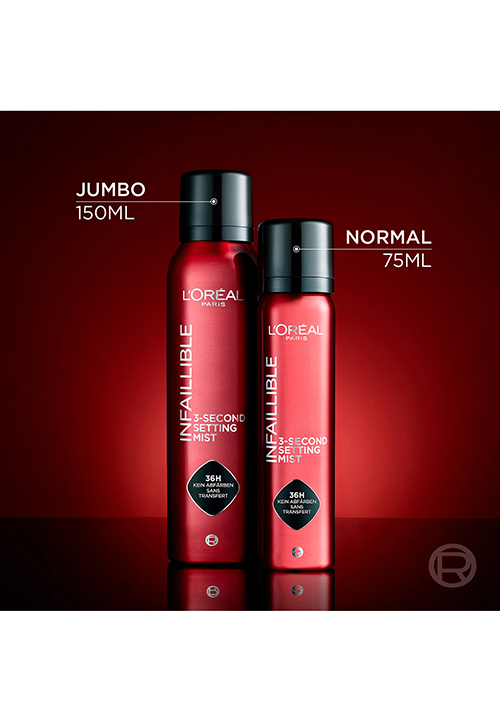 اسپری فیکس کننده آرایش Infaillible 3-Second Setting Mist تثبیت 3 ثانیه ای حجم 75 میل