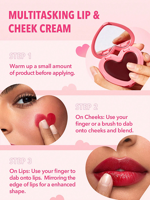 رژگونه کرمی قلبی Playing Cupid مدل Cherish