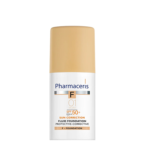 کرم پودر فلوئیدی فارماسریز مدل Sun-Correction SPF 50+ شماره 01 Ivory 30 میل