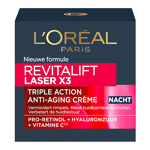 کرم شب ضد چروک و لیفتینگ Revitalift Laser X3 ضد چروک سه گانه 50 میل