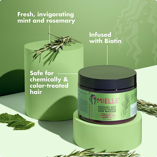 ماسک مو تقویت کننده میله Mielle Rosemary Mint ضد ریزش 340 گرم