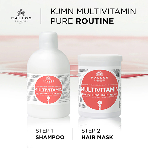 ماسک مو مولتی ویتامین کالوس KJMN حاوی عصاره جینسینگ و روغن آووکادو 275 میل