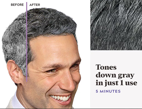 رنگ موی مردانه جاست فور من Touch Of Gray مدل T-55 Black مشکی