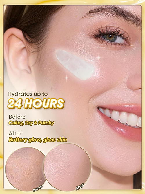پرایمر آبرسان قوی مدل BUTTERY GLOW مناسب پوست خشک تا نرمال