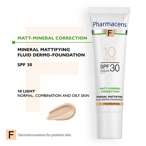 کرم پودر مینرال مات کننده فارماسریز SPF30 شماره 10 Light حجم 30 میل