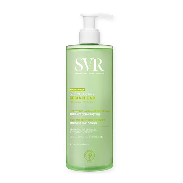  ژل شستشوی پوست چرب اس وی آر SVR مدل SEBIACLEAR PURIFIANT حجم 400 میلی لیتر 