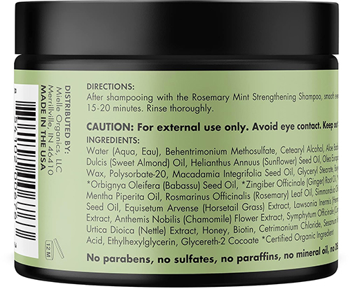 ماسک مو تقویت کننده میله Mielle Rosemary Mint ضد ریزش 340 گرم