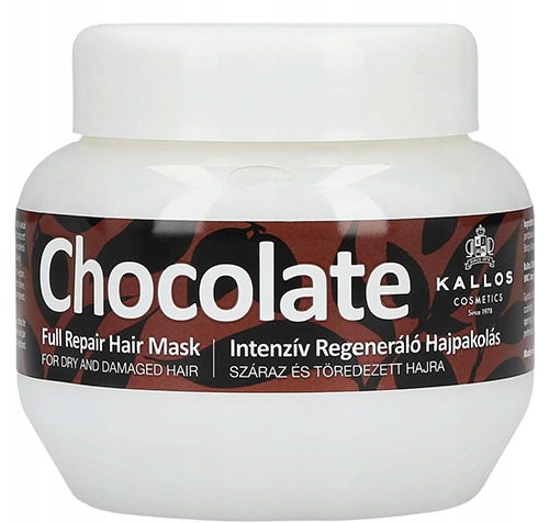 ماسک مو ترمیم کننده مجارستانی کالوس Kallos Chocolate حاوی عصاره کاکائو، کراتین و پروتئین شیر 275 میل
