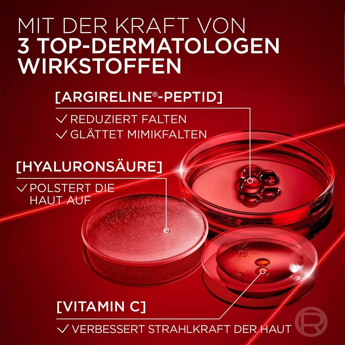 سرم ضد چروک و جوانسازتری پپتاید لورآل مدل Revitalift Laser Tri Peptide حجم 30 میل