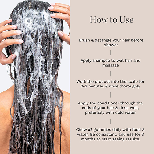 ست باندل تقویت و رشد مو هیر برست مدل The Chewable Hair Growth Bundle