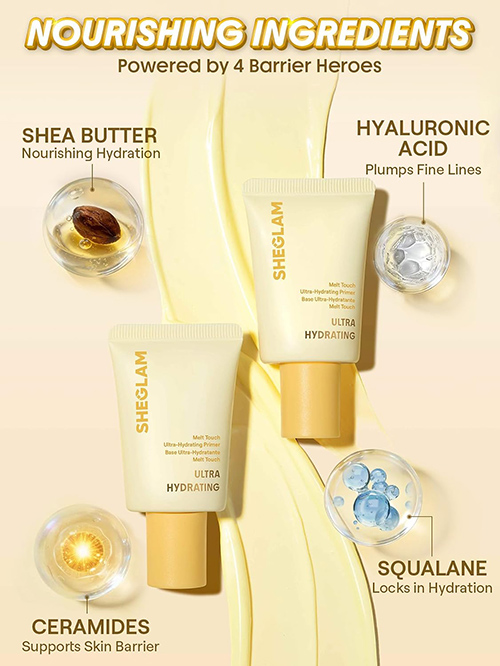 پرایمر آبرسان قوی مدل BUTTERY GLOW مناسب پوست خشک تا نرمال