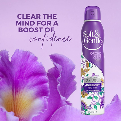 اسپری ضد تعریق سافت اند جنتل مدل Orchid Desire حجم 250 میل