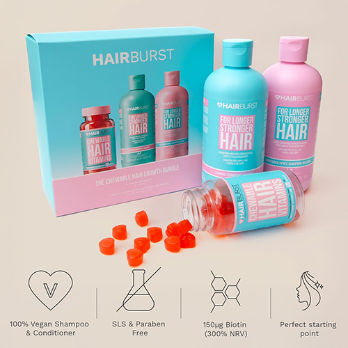 ست باندل تقویت و رشد مو هیر برست مدل The Chewable Hair Growth Bundle
