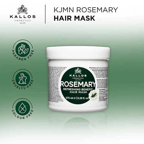 ماسک مو تقویت کننده مجارستانی کالوس Kallos Rosemary حاوی عصاره رزماری و نعناع 275 میل