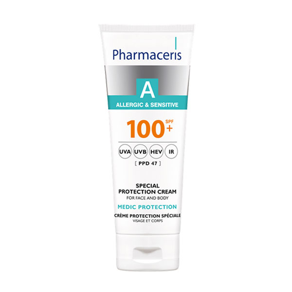 کرم ضدآفتاب و محافظت کننده فیزیکی ویژه مدیک پروتکشن برای صورت و بدن با Pharmaceris SPF100 