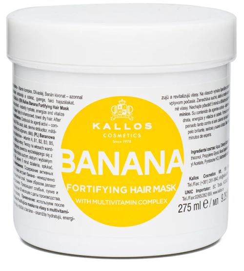 ماسک مو تقویت کننده کالوس Kallos Banana حاوی عصاره موز و روغن زیتون 275 میل