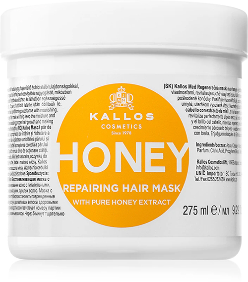 ماسک مو ترمیم کننده مجارستانی کالوس Kallos Honey حاوی عصاره عسل خالص 275 میل
