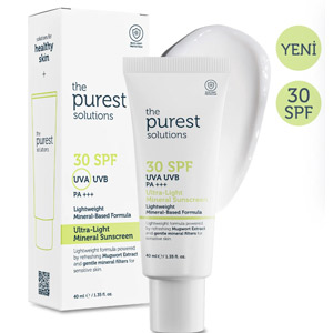 The Purest Solutions کرم ضد آفتاب فیلتر معدنی SPF 30، 100% روی، پوست حساس، 40 میلی لیتر