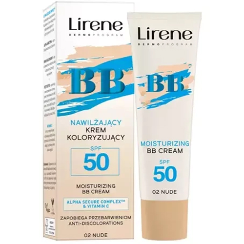 بی بی کرم لیرن Moisturizing SPF 50 رنگ 02 نود 30 میل