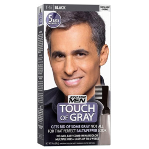 کیت رنگ موی مردانه جاست فور من مدل تاچ آو گری Touch Of Gray رنگ مشکی