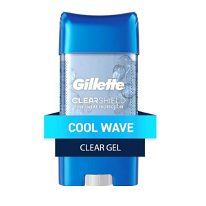 ژل شفاف ضد تعریق مردانه ژیلت مدل CLEAR SHIELD Cool Wave وزن 108 گرم
