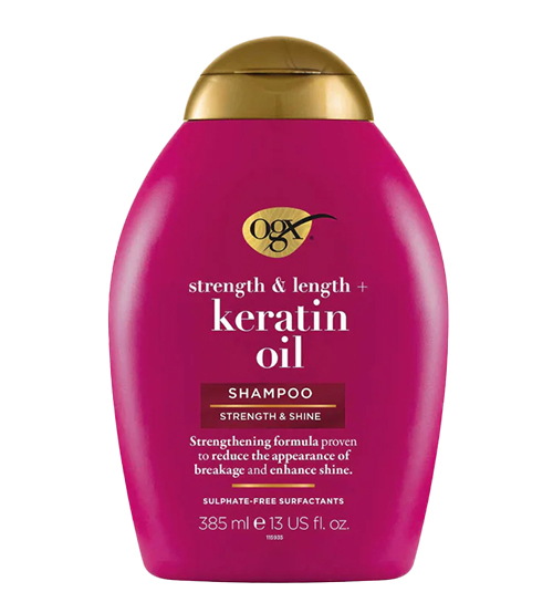شامپو بدون سولفات OGX مدل Keratin & Argan Oil حجم 385 میل