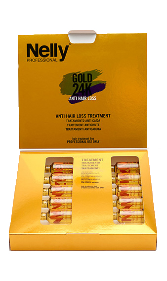 ویال (آمپول) تقویتی و ضد ریزش و محرک رشد مو نلی پروفشنال NELLY مدل ANTI-HAIR LOSS حجم 10 ویال 10 میل