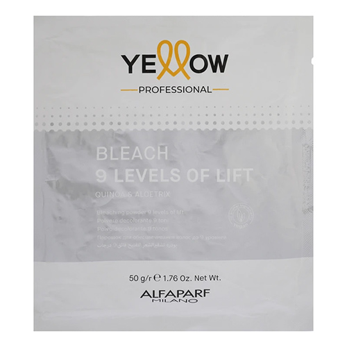 پودر دکلره یلو مدل 9Levels of lift وزن 50 گرم رنگ سفید