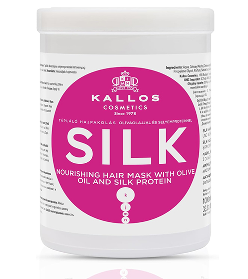 ماسک مو مغذی کالوس Kallos Silk حاوی عصاره روغن زیتون و پروتئین 1000 میل