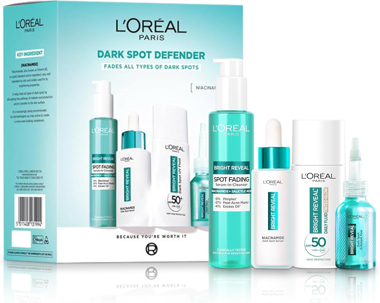 ست مراقبت ضد لک لورال پاریس مدل Bright Reveal Dark Spot Defender